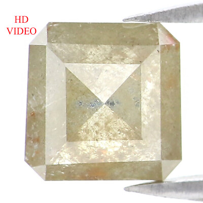 #ad Natural Loose Radiant Yellow Grey Color Diamond 1.47 CT 6.40 MM Rose Cut L9427 $189.00