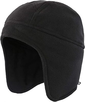 #ad Mens Womens Camping Thermal Fleece Hat Earflap Warmer Winter Hat Bike Helmet Hat $10.99