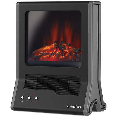 #ad Lasko Ultra Ceramic Fireplace Heater Black Automatic Overheat Protection USA $139.85