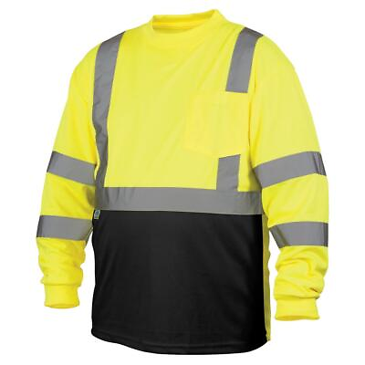 #ad HI VIS ANSI CLASS 3 REFLECTIVE LONG SLEEVE ROAD WORK VISIBILITY SAFETY T SHIRT $14.95