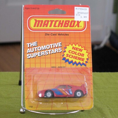 #ad 1987 Matchbox BMW MI The Automotive Superstars Mint on Card $8.95