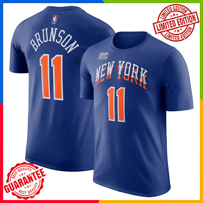 #ad 2023 24 City Edition New York Knicks J. Brunson #11 Name amp; Number T Shirt Gift $12.59