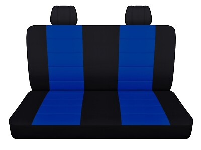 #ad Fit Toyota T 100 Seat Covers 1992 to 1998 B Black and Blue American Flag Design $84.99