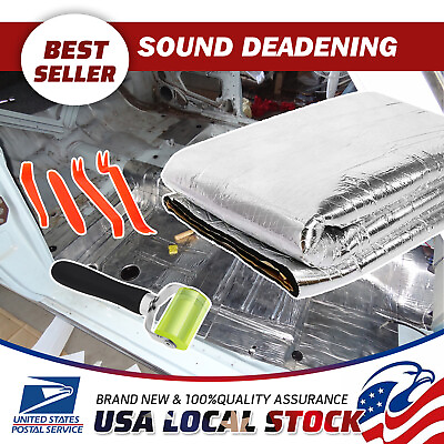 #ad 10.7sqft Car Thermal Sound Deadener Heat Shield Insulation Noise Reduce Mat $22.09