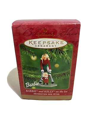 #ad Hallmark: Barbie and Kelly on the Ice 2001 Keepsake Ornament with Open Box $7.50