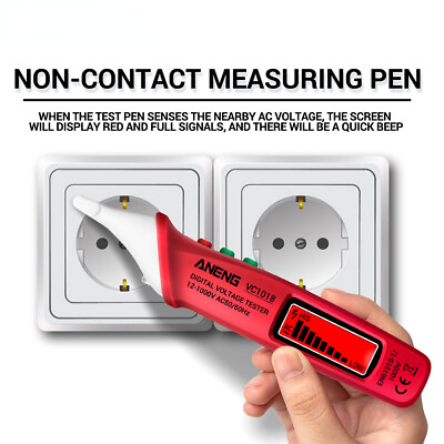 #ad VC1018 Electric Sensor Tester Pen Digital Intelligent AC Voltage Meter Tool $16.49