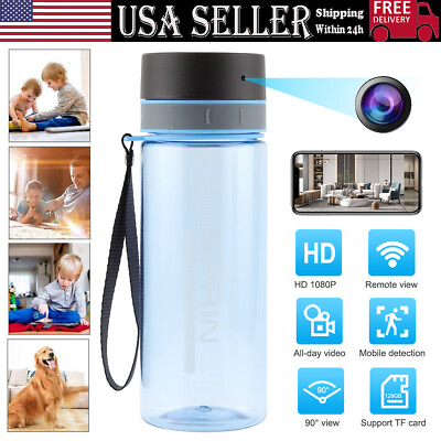#ad 1080P HD WiFi Camera Sport Water Bottle Security Video Recorder IP Pinhole Cam $38.48