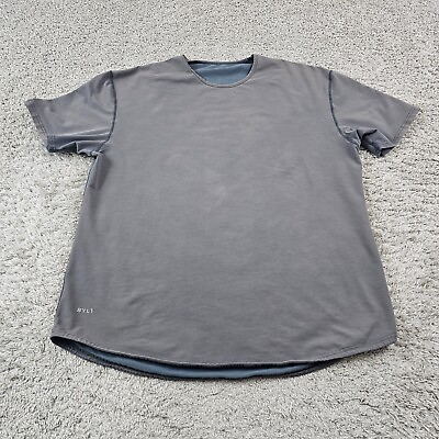 #ad BYLT Shirt Mens 2XL XXL Gray Crew Neck Short Sleeve Comfort Drop Cut Stretch $12.09