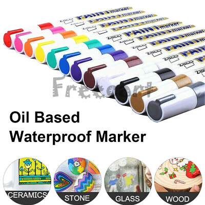#ad 1 12 Waterproof Permanent Paint Marker Pen for Car Tyre Tire Tread Rubber Metal $13.45