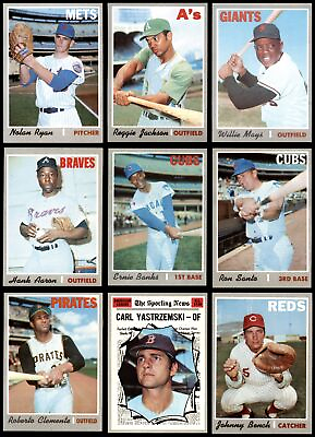 #ad 1970 Topps Baseball Complete Set 7 NM $7560.00