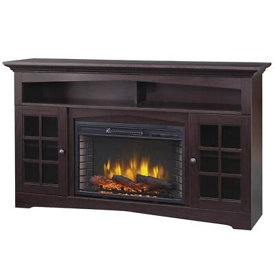 #ad Muskoka Electric Fireplace TV Stand 59quot; Adjustable Thermostat Espresso W Remote $583.04