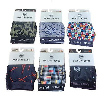 #ad Pair Of Thieves Men#x27;s Super Fit Soft Boxer Briefs Abstract Print 1Pk Free Samp;H $12.90