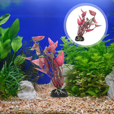 #ad Lifelike Aquarium Ornament Plants Vivid Fish Tank Simulation Grass Aquatic $12.83