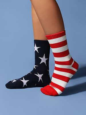 #ad American Flag Crew Socks Creative Socks for Men Funky Socks Funny Socks Novelty $6.32