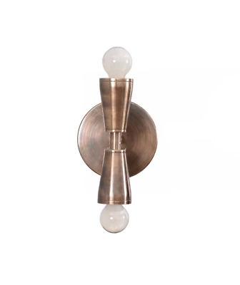 #ad 2 Light Wall Modern Brushed Brass Sputnik chandelier light Fixture $228.16