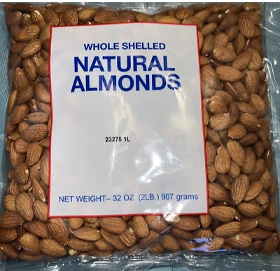 #ad Whole Shelled Natural Almonds 2 Lb Bag $14.00