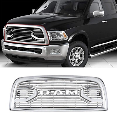 #ad Chrome Grille For 2013 2018 RAM 2500 3500 Big Horn Style Front Grill W Letters $279.88
