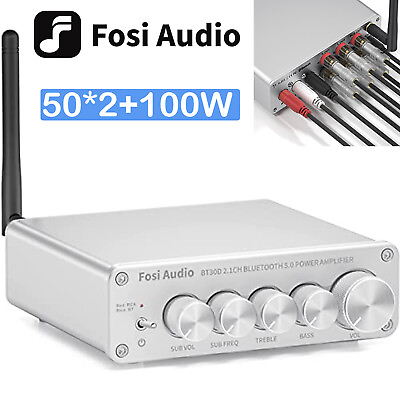 #ad Fosi Audio BT30D S Bluetooth Amplifier 2.1 Channel Hi Fi Stereo Audio 50x2100W $89.99