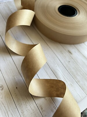 #ad 10 Yards Kraft craft paper banding Binding Ribbon Wrapping Belly Band Brown $7.99