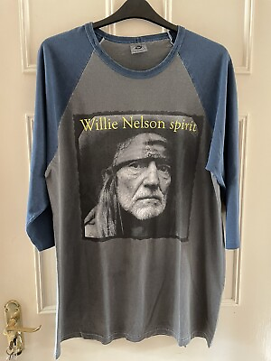 #ad WILLIE NELSON SPIRIT 2010 SINGER SONGWRITER ACTOR AUTHOR TOUR USED T SHIRT LARGE GBP 39.99