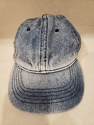 #ad Classic Blue Denim Jean Hat Cap Baseball Trucker Jeans Stone Washed $15.99