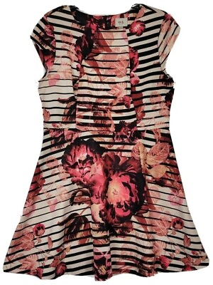 Beige By Eci Womens Multicolored Sheath Long Sleeve Floral Stretch Dress Size XL $27.75