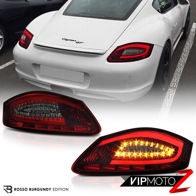 #ad For 05 08 Porsche 987 Boxster Cayman S quot;FiBeR OpTiCquot; Red Smoke LED Tail Lights $405.76