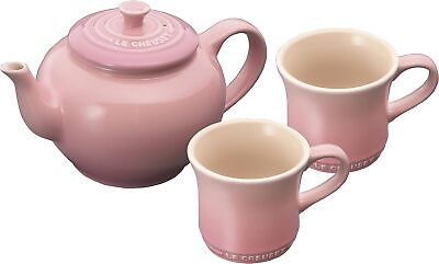 #ad Le Creuset Tea Set Tea Pot amp; Mug SS Set Rose Quartz Heat resistant Cold $106.48