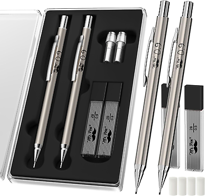 #ad Mr. Pen Metal Mechanical Pencils 0.9mm 2 Pack Pencil Mechanical Lead Metal $10.72