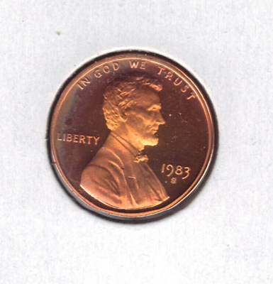 #ad 1983 S PROOF LINCOLN MEMORIAL CENT $2.98