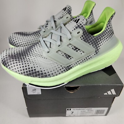 #ad Adidas Ultraboost Light Mens Sz 7 Running Shoe Grey Silver Digital Green IG7963 $75.00