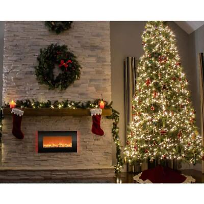 #ad Northwest Wall Mounted Electric Fireplaces 5quot;X16.75quot;X30.5quot; Wall Mount Black $331.73