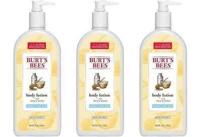#ad BL Burts Bees Body Lotion Milk amp; Honey 12oz each Normal Dry Skin *Three Pack* $52.99