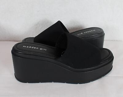 #ad Madden Girl Womens Casual Wesley Wedge Black Brand New $15.99