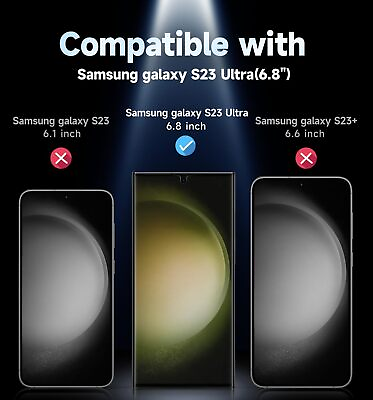 #ad 2 Pack Screen Protector for Samsung Galaxy S23 Ultra Ceramic Film Fingerprint $26.95