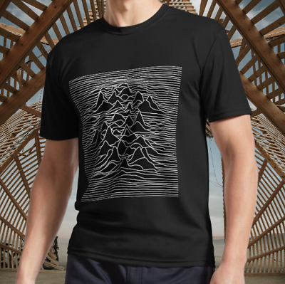 #ad #ad New Black and white illustration sound wave logo T shirt Funny Size S to 5XL $22.00