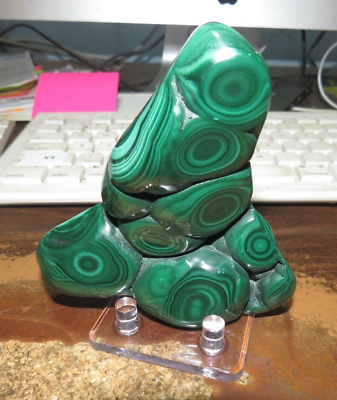 Natural green glossy Malachite quartz crystal mineral specimen Healing Congo $139.00