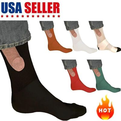 #ad Show Off Penis Socks For Men Novelty Joke Funny Gag Prank Printing Gift Holiday $9.64