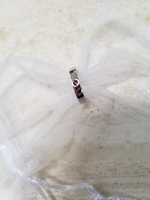#ad Band ring size L M 6 with 0.020 carat natural Garnet GBP 22.75