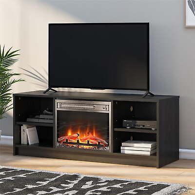 #ad Electric Fireplace TV Stand Console Table Entertainment Storage Living Room New $139.65