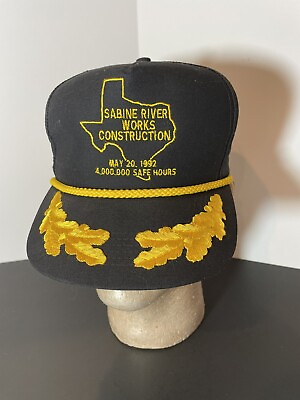 #ad Vintage Sabine River Works Construction Hat Cap 1992 4000000 Safe Hours $19.99