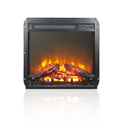#ad 18quot; Electric Fireplace Ultra Thin Fireplace Insert Heater W LED Realistic Flame $82.80