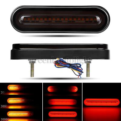 #ad 2PC Trailer Truck LED Tail Brake Light Amber Red Flowing Turn Signal DRL Stop 5quot; $19.99