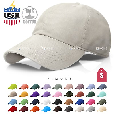 #ad Cotton Baseball Cap Ball Dad Hat Adjustable Plain Solid Washed Men Washed PC $8.75