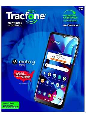 #ad Motorola Moto G Pure 2021 32GB XT2163DL Smartphone For TracFone NEW UNSUED $39.00