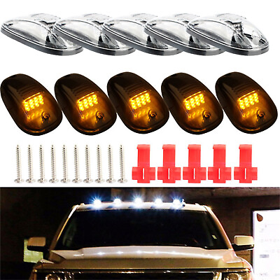#ad 5 Pcs Cab Lights For Truck Cab Roof Running Top Replacement Marker Lights Set $27.95