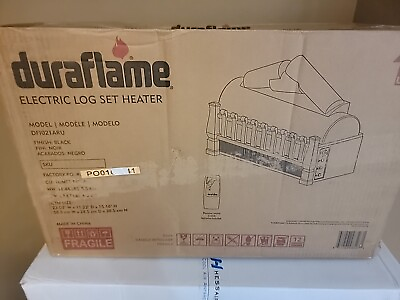 #ad Duraflame Electric Fireplace Log Set Heater Realistic Ember Bed Antique Bronze $109.95