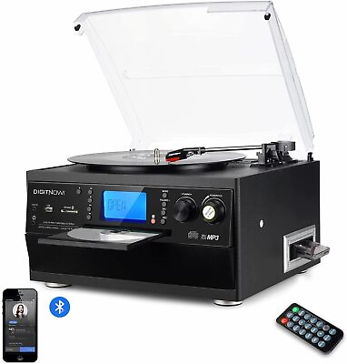 #ad Bluetooth Record Player Turntable with Stereo Speaker LP Vinyl to MP3 Converter $109.99