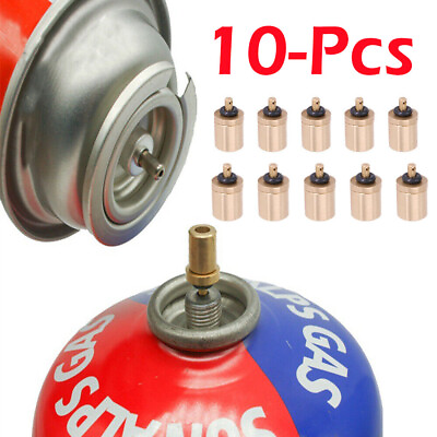 #ad 10X Gas Refill Adapter Stove Cylinder Butane Canister Tank Camping BBQ Stove USE $11.98
