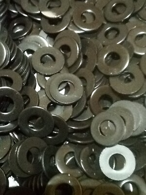 #ad 1 4quot; Stainless Steel Flat Washer BLACK MARINE GRADE 100 PCS 5 8 OD $10.00